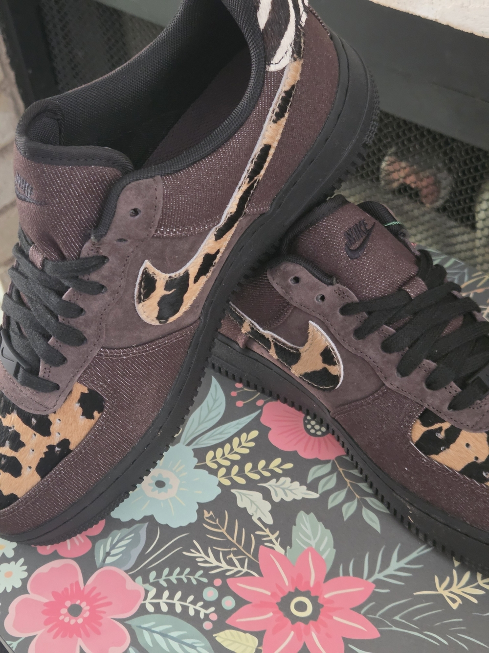Brand New Nike Air Force Ones in Brown Leopard Print